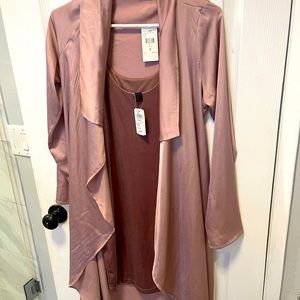 Rose Gold Duster and Mini Dress